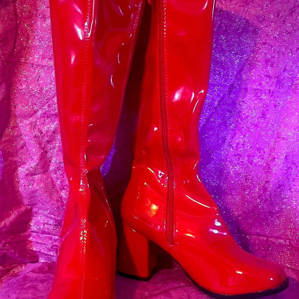 Ellie Red Go Go Boot size 9